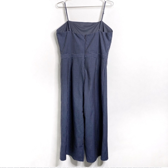 Lulu’s Negotiation Slate Striped Midi Jumpsuit - Picture 5 of 9